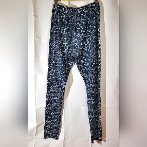 High Waisted Sleep/Loungewear Leggings, Blue and White - Size XLarge - Picture 7 of 13